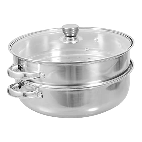 ULTECHNOVO 1Juego Olla Vaporera Inoxidable Doble Asa de Multifuncional para Cocción de y Alimentos Diseño Práctico y Duradero para Encimeras de Cocina