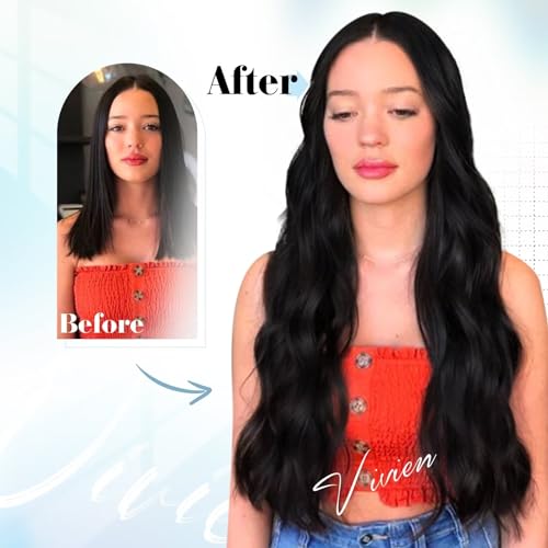 Vivien Tape in Extensions Real Human Hair Black 12 Inch Invisible Natural Hair Extensions Tape in Jet Black Short Soft 20pcs 30g #1 - Image 4