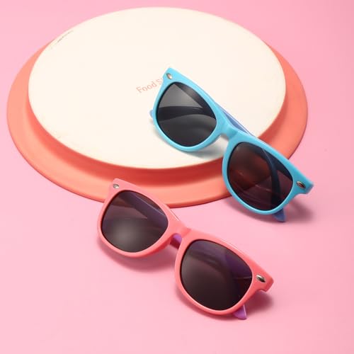 Image of FANNYGO 3 Pack Kids Sunglasses for Boys Girls Kid children's Polarized Sunglasses Age 3-10