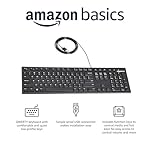 Amazon Basics Wired Keyboard, Full-Sized, QWERTY Layout, Black - Image 2