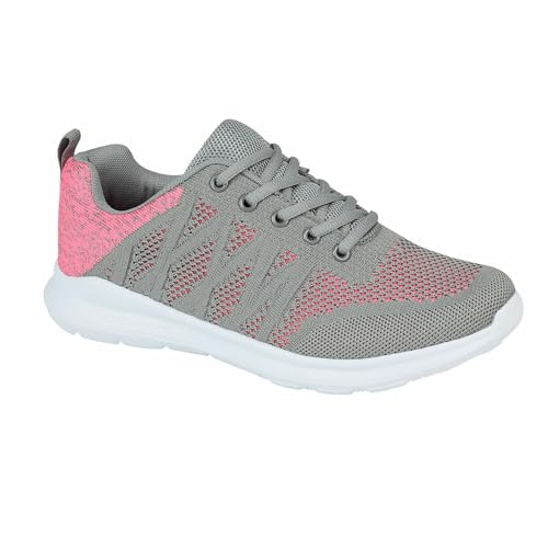 Womens Balance Get Fit Go Walking Memory Foam Trainers Lightweight Gym Running Shoe Dark Grey-Balance UK 6