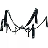 Fun Express Hanging Halloween Plastic Spider, 20 Foot, Black