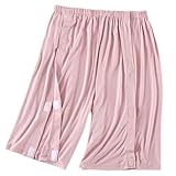 WEEOATAR Bedridden Patient Pants,Tear Away Pants with 2 Sides Magic Stickers for Post-Surgery,Incontinence Dialysis,Full Open Down Cotton Rip Off Pants for Hip Replacement(Woman Pink,Short,M)