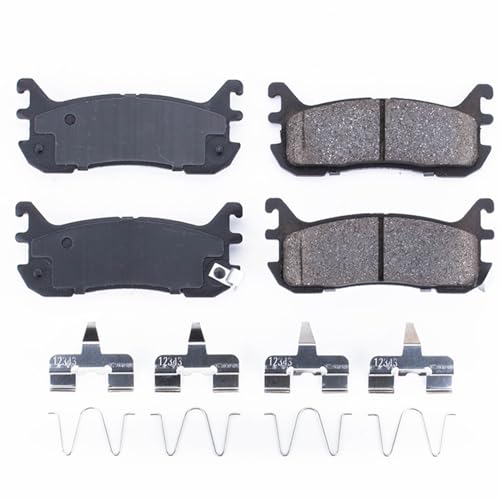 Image of PowerStop Rear Brake Pads for Ford Escort 1997-03 |Mazda Miata 1994-97 |Miata 1999-05 |Protege 1995-98 |Mercury Tracer 1997-99 - Z17 Ceramic Brake Pads with Installation Hardware, 17-636