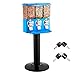 VEVOR Candy Vending Machine, Triple Compartment Candy Vending Machine with Stand, Gumball & Candies Vendings Machines with Built-in Cash Box, Detachable, Vintage Candies Dispenser for Shops, Arcades