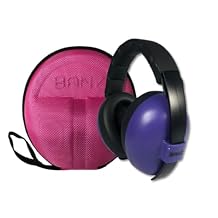 BANZ Earmuffs Infant Hearing Protection Ages 0-2 Years Dark Purple INCLUDES CASE