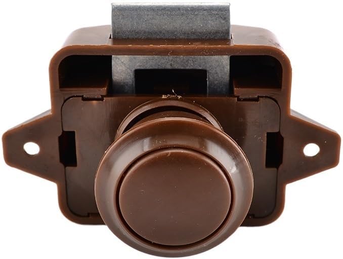 3PCS Camper Car Push Lock Diameter 26mm RV Caravan Boat Motor Cabinet Drawer Latch Button Locks for Furniture Hardware(Pearl nikel)