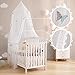 LOAOL Kids Bed Canopy with Lace Hanging Canopy Net for Baby Crib Nook Castle Game Tent Nursery Play Room Decor (Butterfly)