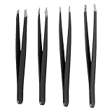 Eyebrow Tweezer Set, Tweezers Set for Women, Precision Tweezer for Eyebrows for Facial Hair, Splinter, Ingrown Hair, Hair Plucking Daily Beauty Tools (4 Pack）