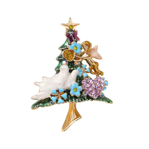 Image of Enamel Brooch Pin For Women Men, Vintage American Flag Crystal Lapel Pin, Christmas Brooch Suit Dress Clips Accessory Gift