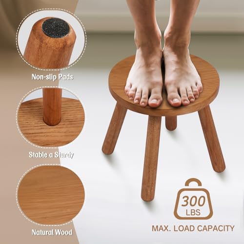 15% Off Round Solid Wooden Step Stool with Code NBMI9QTA - Image 7