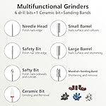 Electric Nail Drill Machine Professional,Cordless Electric Nail File for Acrylic Gel Nails,Efile Manicure and Pedicure Kit for Grinding Polishing Trimming(Gray) - Image 2