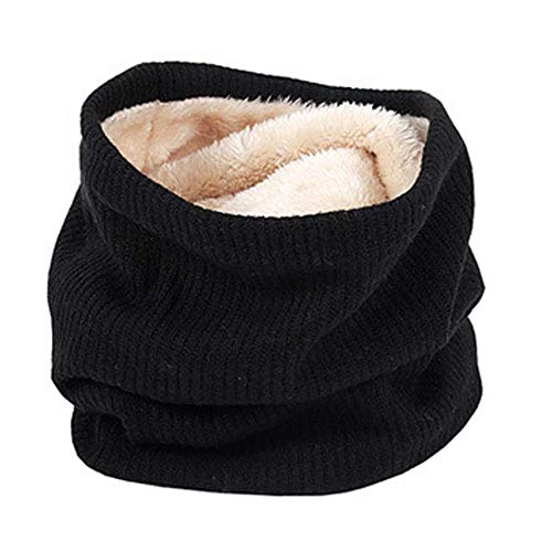 YEKEYI Infinity Scarf Winter Outdoor Double-Layer Neck Warm Knitted Circle Loop Scarves for Women