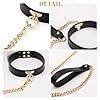 Collier ras du cou en cuir pour femme, collier gothique avec chaîne, collier punk rock, ceinture ras du cou sexy, harnais de soumission humaine, colliers réglables pour Halloween, cosplay, Noir , #3