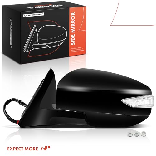 A-Premium Driver Side Power Door Mirror Compatible with Nissan Altima 2013-2018 - Heated Manual Folding Black Outside Rear View Mirror with Turn Signal Indicator - Replace# 963743TH1A by A-Premium - Image 9