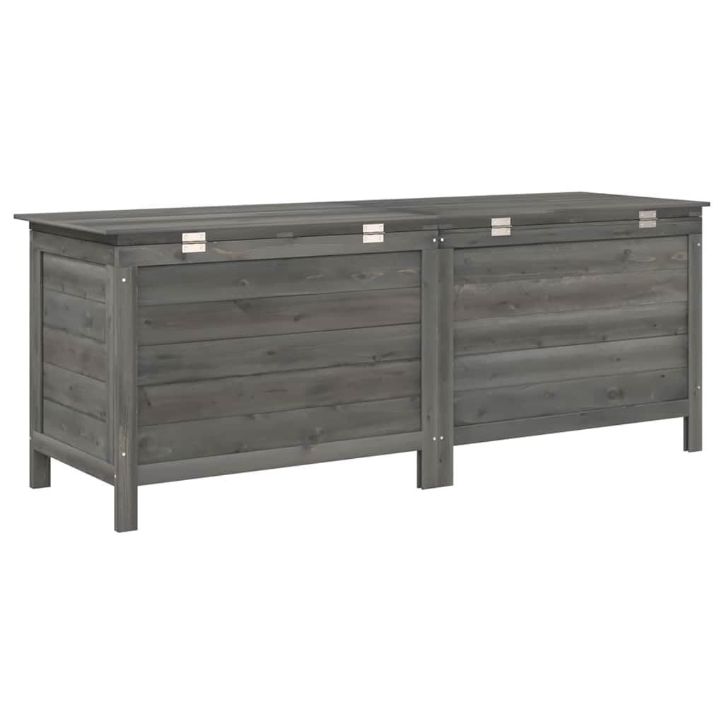 Scatola di immagazzinaggio da giardino Antracite in legno massello Albero di stoccaggio Box per cuscini per esterno interno, giardino, balcone o terrazza