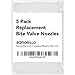 Samorillo 5-Pack Replacement Bite Valve Nozzles Compatible with Osprey, Nathan & Hydrapak Hydration Reservoirs - BPA-Free, Phthalate-Free, Lead-Free Silicone Sheaths