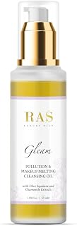 RAS Luxury Oils Gleam- Pollution & Makeup Melting Cleansing Oil; Enriched With Olive Oil, Moringa & Chamomile Extracts; Me... Price In India