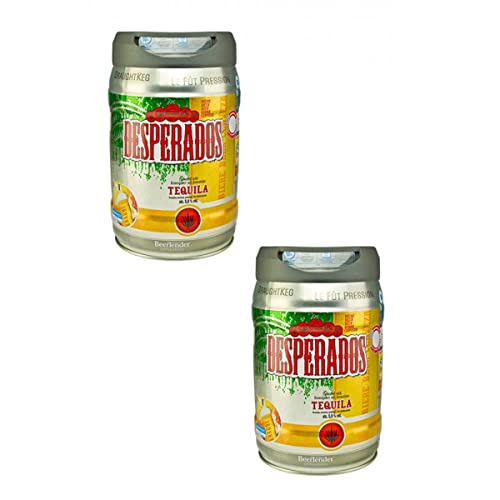 Desperados Bier mit Tequila im 2 x 5 Liter Fass inkl. Zapfhahn