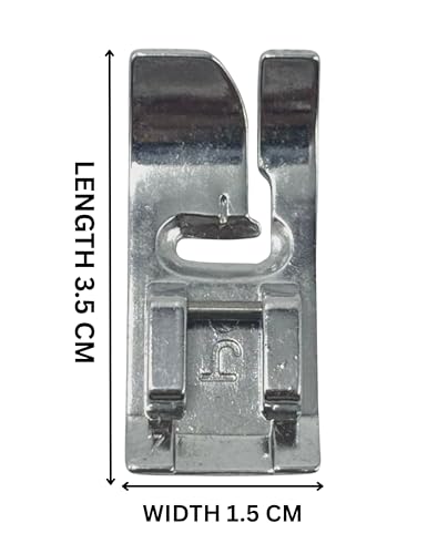 Image of ZENITH Zig Zag D Type Pressure Foot Snap on Type for Automatic Electric Low Shank Sewing Machines Suitable for Usha Janome Brother Singer etc Steel Finish (Combo Foot 8)