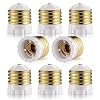 Candelabra Socket Adapters, Standard Light Socket to Candelabra Bulb Socket Adapter, Medium Screw E26 Base to Small E12 Screw Socket Converter, UL (8)