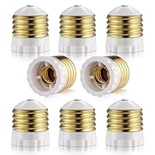 Candelabra Socket Adapters, Standard Light Socket to Candelabra Bulb Socket Adapter, Medium Screw E26 Base to Small E12 Screw Socket Converter, UL 8