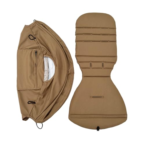 Colu Kid - Toldo y cojín de asiento para cochecito compatible con Babyzen YOYO 2 y YOYO+, kit de reemplazo de accesorios para cochecito, tela impermeable de doble capa (Toffee)