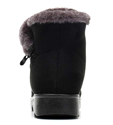 Dadawen Women's Winter Warm Side Zipper Warm Snow Boots Black Us Size 8.5 #TOP3