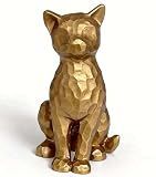 Brushed Vintage Gold Cat Figurine