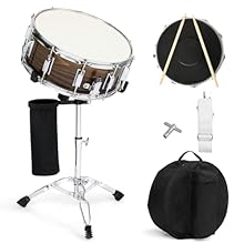 【Exquisite Craftsmanship】The surface of the snare drum is made by electroplating, which is not easy to wear and fade. The solid steel wire is embedded in the outer ring, which is flat and not easy to fall off, and has unparalleled durability 【Outstan...