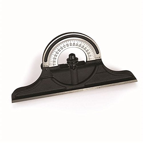 Starrett Protractor Head for Combination Squares, Sets and Bevel Protractors - Ideal for Woodworking and Metalworking - Reversible, Black Wrinkle Finish - PR-1224W