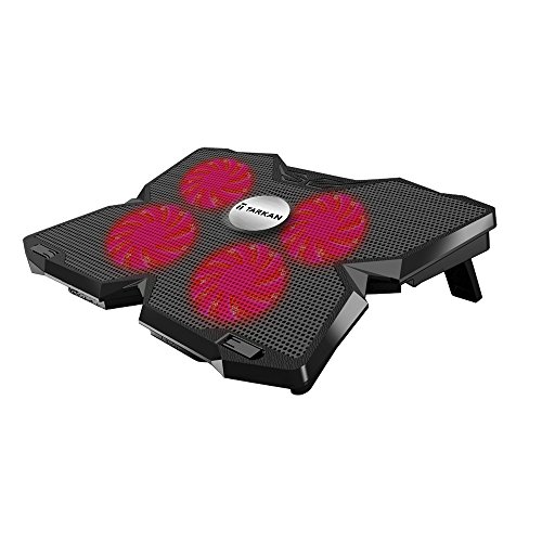 Image of Tarkan Heavy Duty [4 Fans] LED Gaming Cooling Pad [Suitable for Upto 17 inch Laptops] [RED]