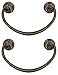 FUXXER® - Lot de 2 poignées de meubles antiques, pliables pour tiroir, armoire, commodes, style laiton vieilli 95 x 41 mm