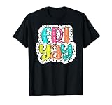 Happy Fri-Yay Teacher Friday Dalmatian Dots Back to School T-Shirt