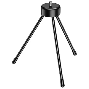 Beuiouer Mini Metal Tripod Desktop Tripod with 1 4 Inch Screws Suitable for Projectors and All Cameras black