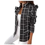 【Features】Basic Jacke Für Damen, Lange Ärmel, Vorne Offen, Leichte Jacke, Arbeitskleidung, Normale Passform, Die Einen Schicken Look Perfekt Treffen.