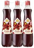 YO Sirup Kirsche (6 x 700 ml) – 1x Flasche ergibt bis zu 6 Liter Fertiggetränk – ohne Süßungsmittel, Farb- & Konservierungsstoffe, vegan