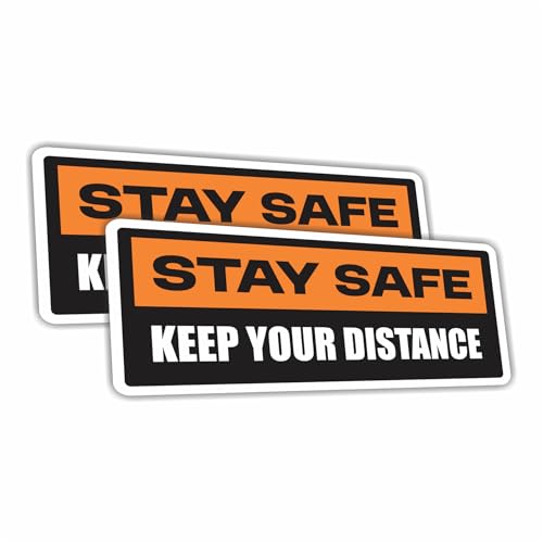 (2Pcs) Stay Safe Keep Your Distance Vinyl Sticker Decal for