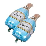 HOMOCONO 2stücke Weinflaschenform Ballons Aus Aluminiumfolie Für Geburtstage Junggesellinnenabschiede Hochzeiten Und Partys Einfach Aufzublasen Und Wiederverwendbar