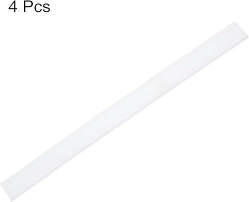 Miniatura 3 de MECCANIXITY Escobilla de goma de repuesto para ventana, vidrio, puertas de ducha, limpieza de paredes de azulejos, 9.84 pulgadas, color blanco