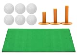 Golf Style ゴルフマット 大型 マット 屋外 室内 素振り ドライバー スイング 練習用 人工芝 SBR 100×130cm ゴルフティー ゴルフボール GS-sbr130 ラバー