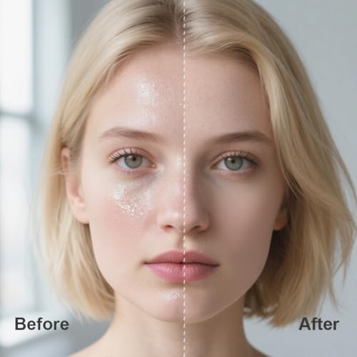 oil blotting paper - 300 sheets wmirror puff amp refills absorbs excess face oil controls shine gentle for makeup use