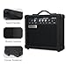Demusea 20W Electric Bass Guitar Amplifier Black Bass Amp Portable Travel Mini Practice Headphone Jack Aux Treble Middle Bass Mp3 with 3m Noiseless Cable Adapter Picks Aux Cable Earphone