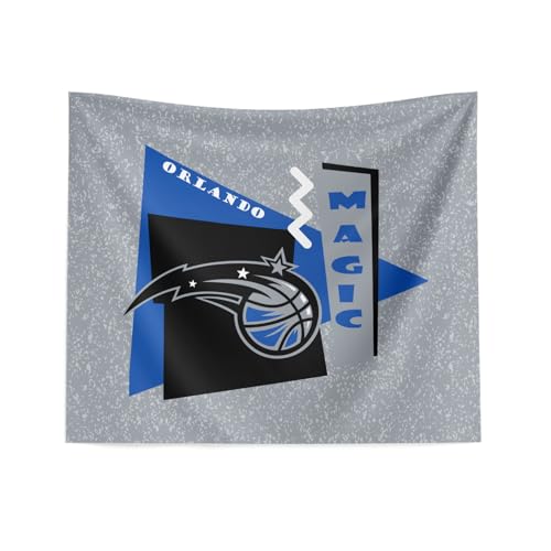 Northwest NBA Orlando Magic Funky Fresh Printed Wall Hanging Tapestry, 34 x 40 in, Woven Polyester Fabric, Decorative Fan Art for Bedroom Office Living Room