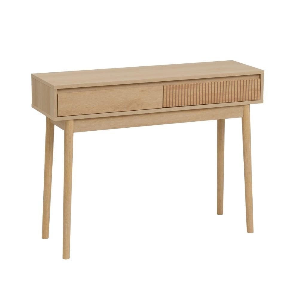 Console avec 2 tiroirs en PB naturel pour entrée ou salon style scandinave