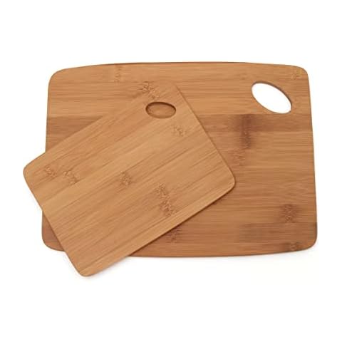 Lipper International Bamboo Wood Cutting Boards, Set of 2 Cover
