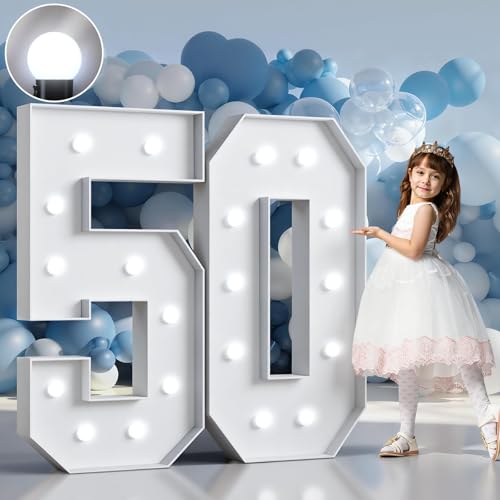 Marquee Numbers 4 ft Tall Foam Board Backdrop
