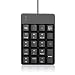 USB Numeric Keypad, Jelly Comb N001 Portable Slim Mini Number Pad for Laptop Desktop Computer PC, Full Size 19 Key, Big Print Letters - Black