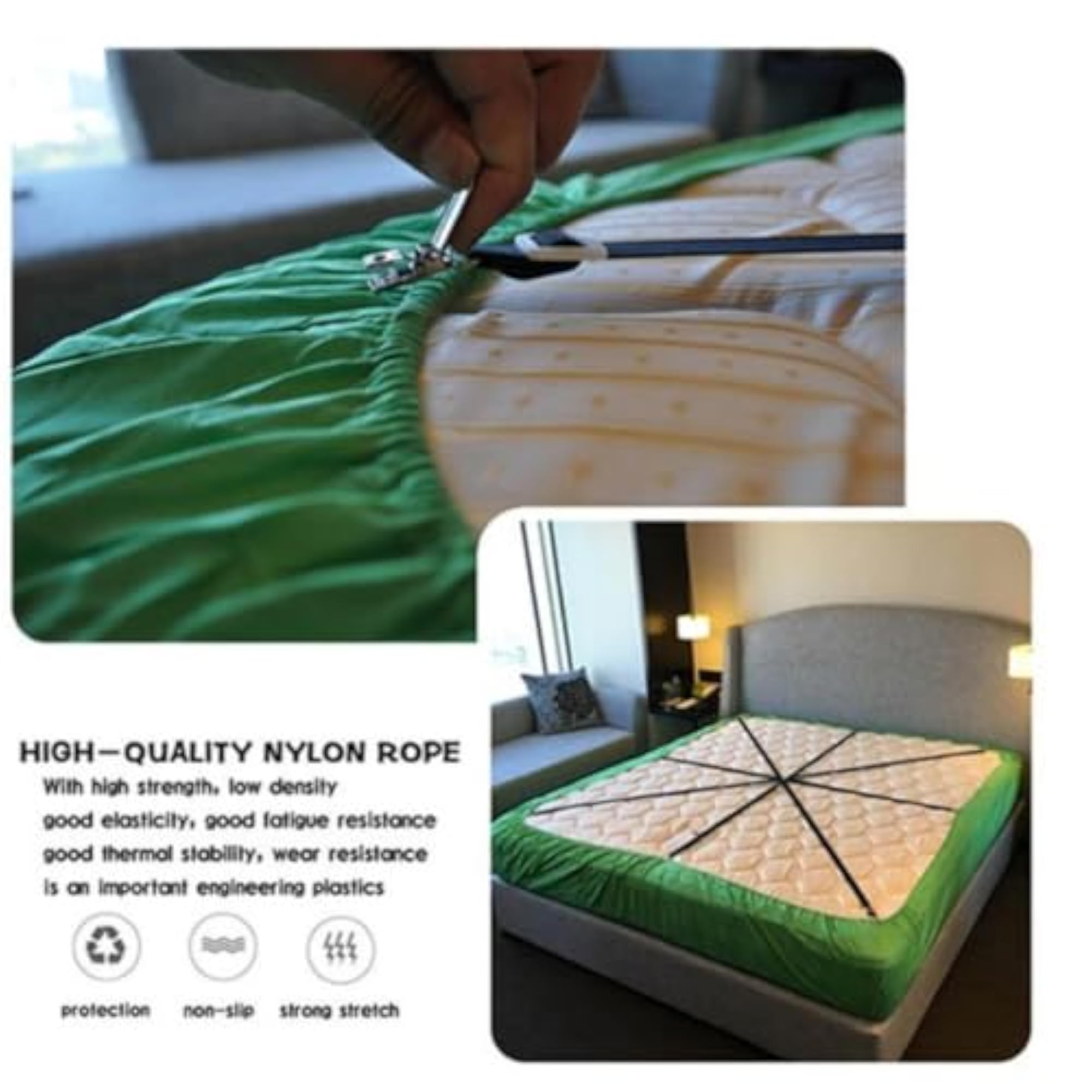 Bed Sheet Straps with Clips Adjustable Sheet Fasteners