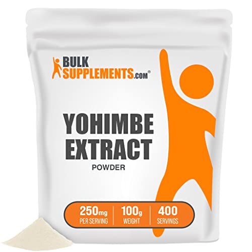 Bulksupplements.com Yohimbe Extract Powder - Herbal Supplement For Energy Support - Sourced From Yohimbe Bark - Gluten Free - 250Mg Per Serving, 400 Servings (100 Grams - 3.5 Oz) #TOP13